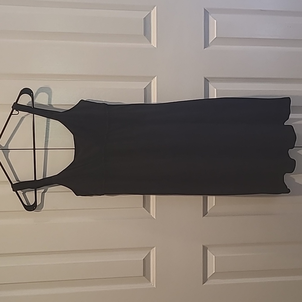LOFT: Black Cotton Maternity Dress